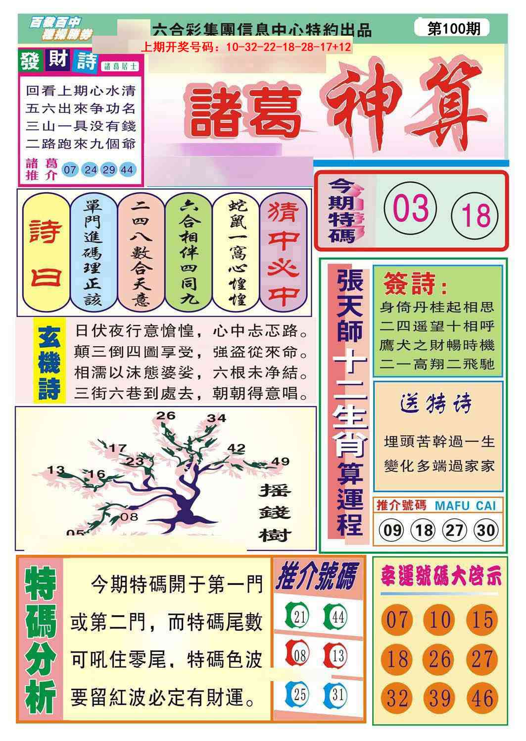 100期诸葛神算[图]